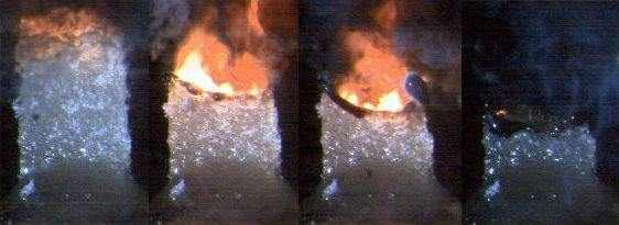 Solid propellant burning